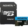 Карта памяти ADATA Premier AUSDX64GUICL10A1-RA1 microSDXC 64GB (с адаптером)