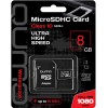 Карта памяти QUMO microSDHC QM8GMICSDHC10U1 8GB (с адаптером)