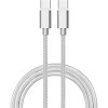 Кабель Atom USB Type-C 3.1 - USB Type-C 3.1 (1.8 м, серебристый)